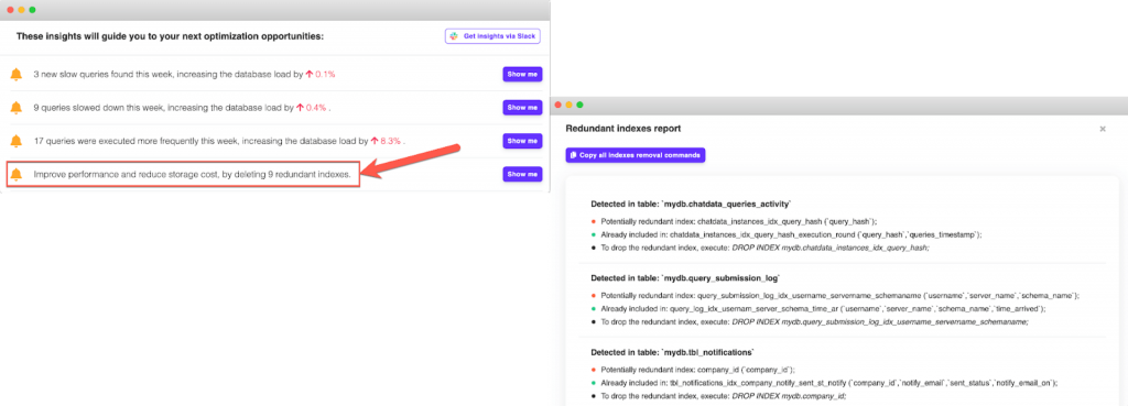 EverSQL by Aiven index suggestion