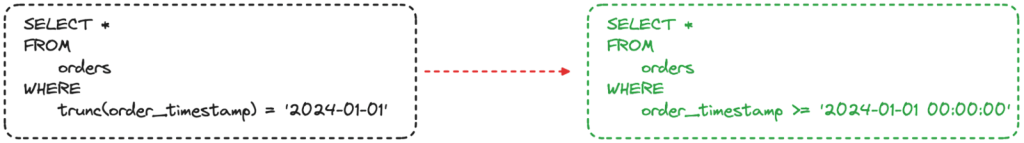 Filter using native column types